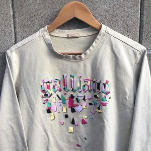 John Galliano designer high fashion long sleeve t shirt mens large